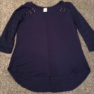Girls navy shirt size 10-12